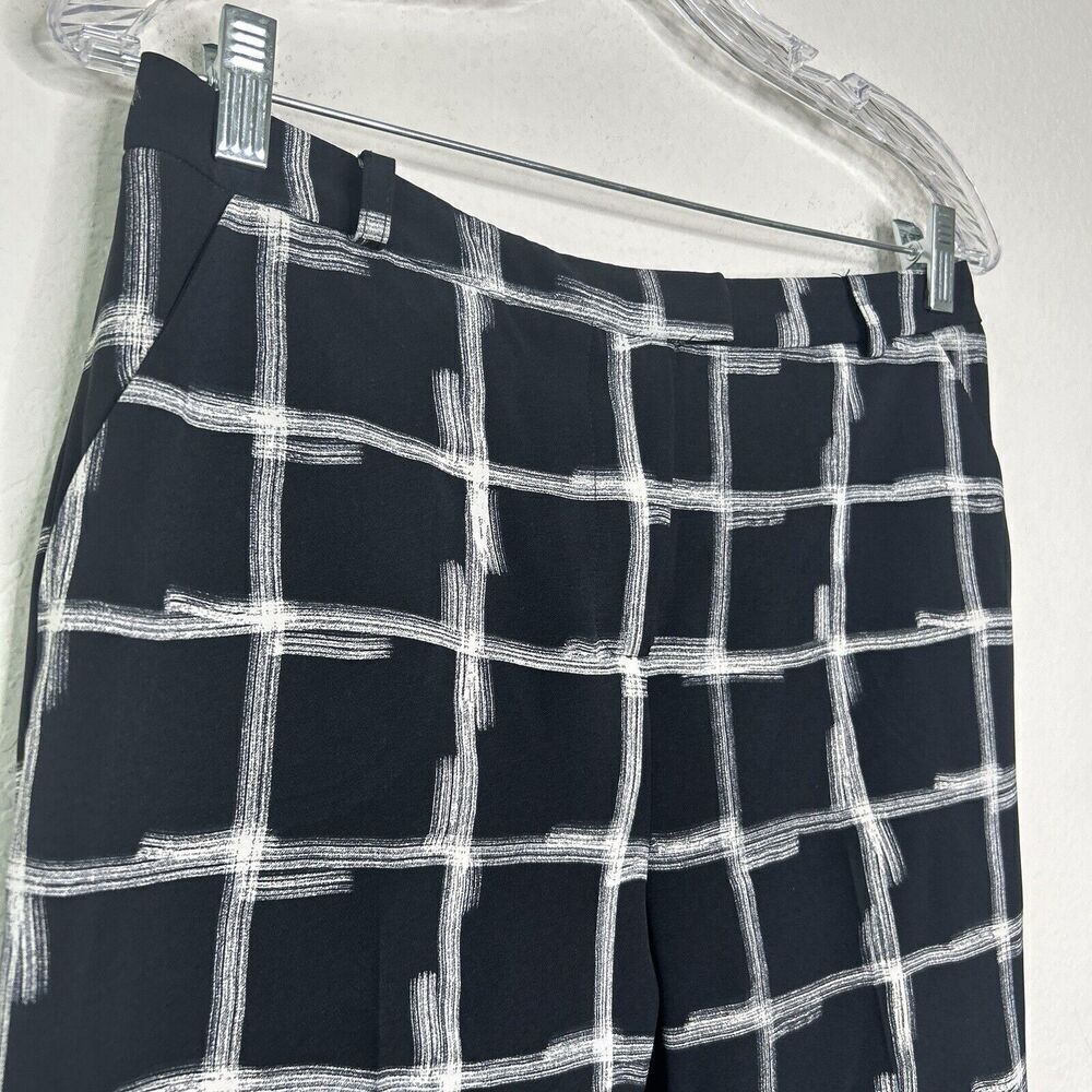 Topshop Black and White Windowpane Pants 8 - Picture 3 of 10